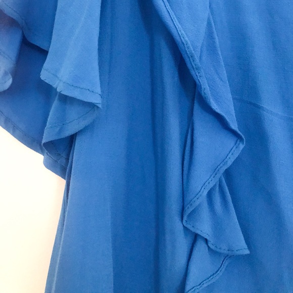 CODEXMODE Blue Ruffle Blouse - Picture 4 of 6